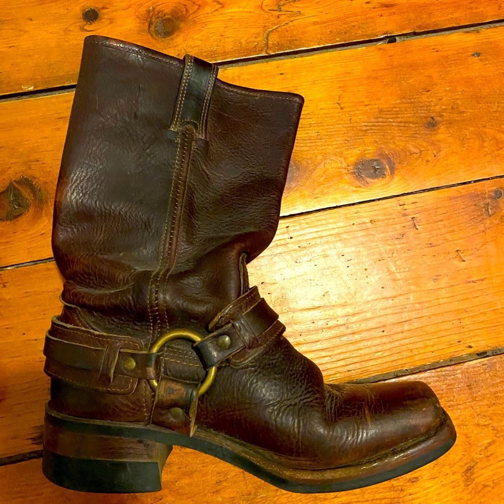Frye double harness boot